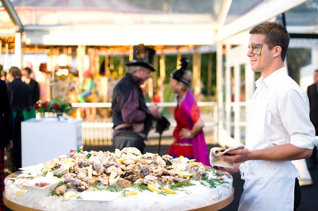 70th birthday party circus big top carousel Mange 2 Catering Georgie Webb CEO Preston Candover Hampshire